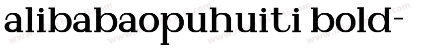 alibabaopuhuiti bold字体转换